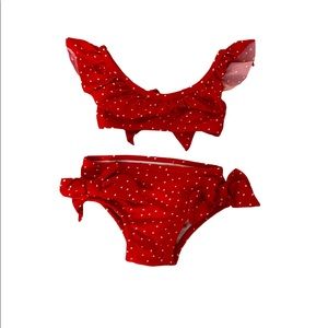 Jessica Simpson Baby Girl Red PolkaDot Bikini